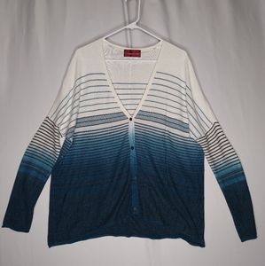 Left On Houston Cardigan Oversized Small Vneck Bu… - image 1